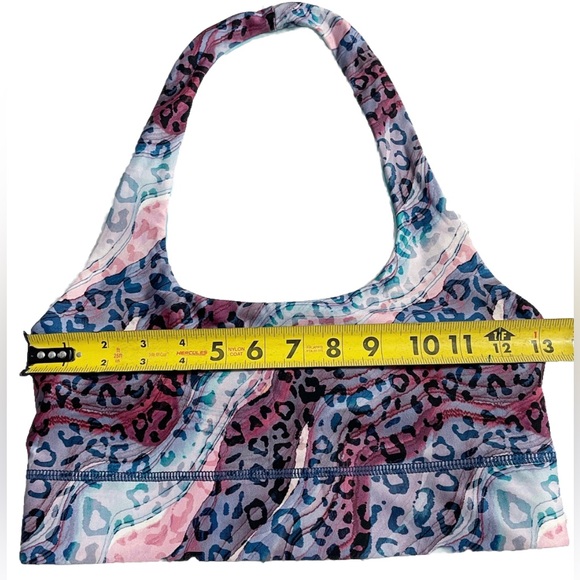 Fabletics Harlow Halter Reversible Sports Bra Women’s Small Dunes/Lunar Blue - Picture 11 of 12